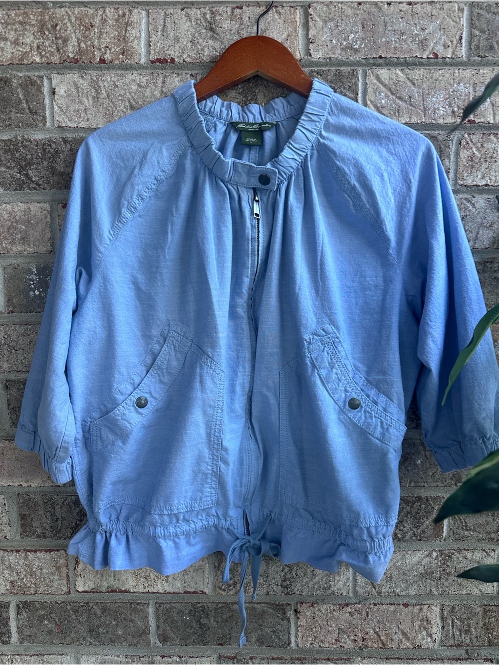 Eddie Bauer Feminine Flowy Blue Women's Lightweight Drawstring Jacket